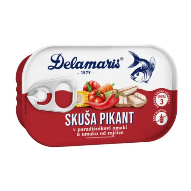 SKUSA SA POVRCEM PIKANT 125gr DELAMARIS DELAMARIS