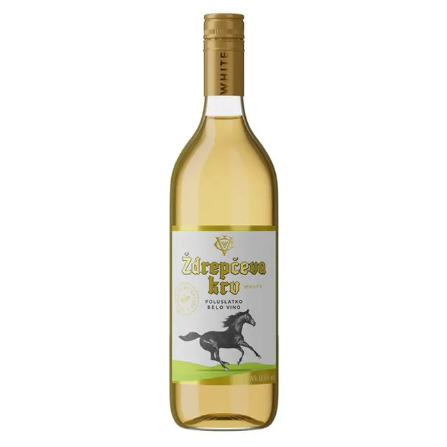 Vino Zdrepceva krv belo 1l Vinoprodukt Coka