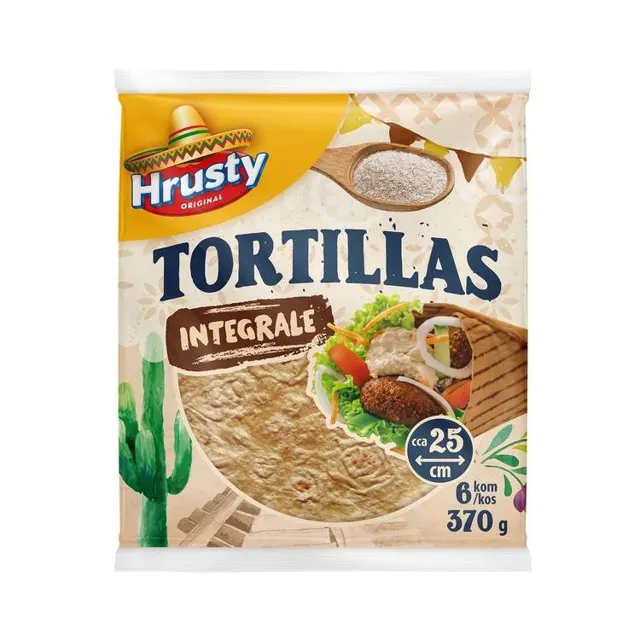 TORTILJA INTEGRALNA 6/1 370G HRUSTY HRUSTY