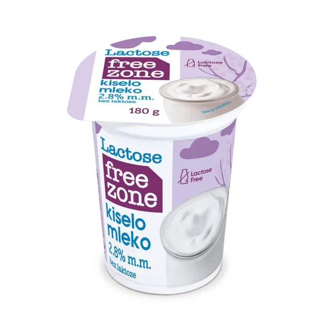 KISELO MLEKO BEZ LAKT 180G FREE ZON FREE ZONE