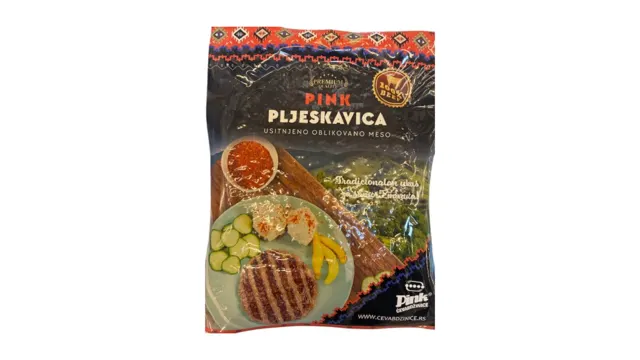 SMRZNUTO MESO PINK PLJESKAVICA 600G PINK ĆEVABDŽINICA