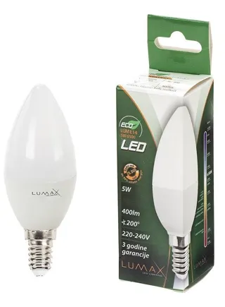 Sijalica LED ECO E14 5W 3000K Lumax