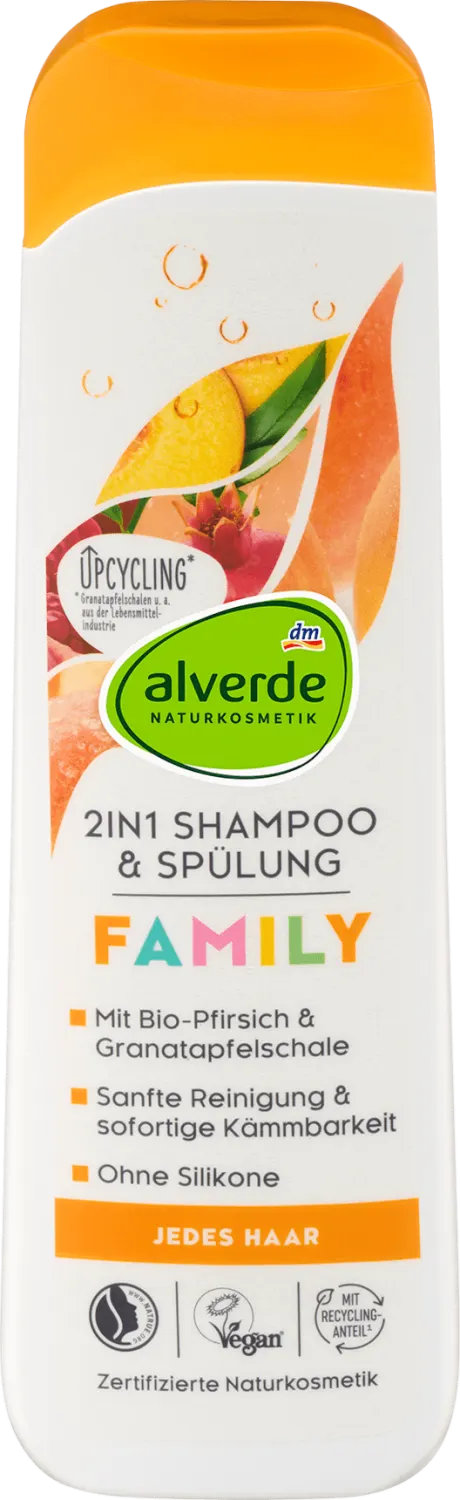 alverde šampon 2u1 Family 300ml alverde NATURKOSMETIK