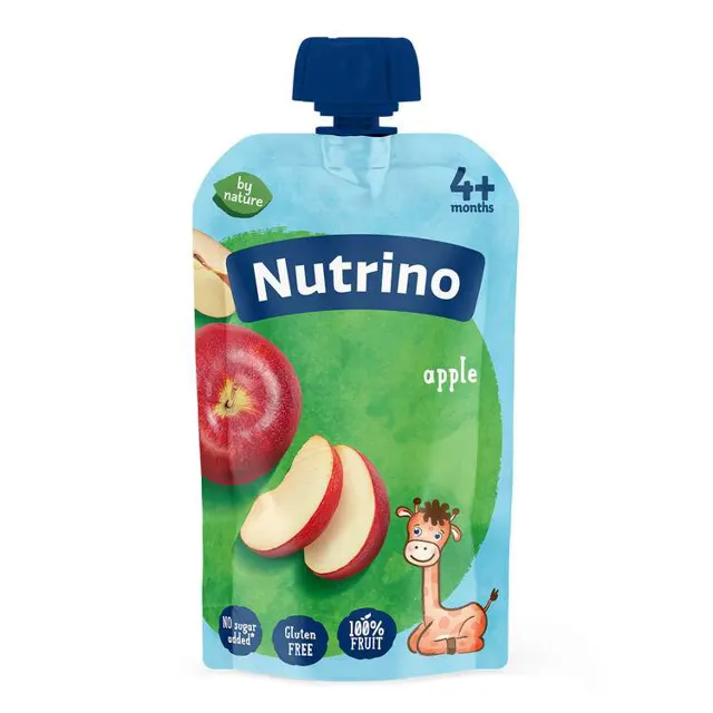 Nutrino voćni pire sočna jabuk. 4m+ 100g Nutrino