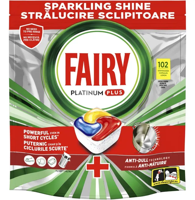 FAIRY PLATINUM PLUS tablete za su.102/1 102 kom FAIRY