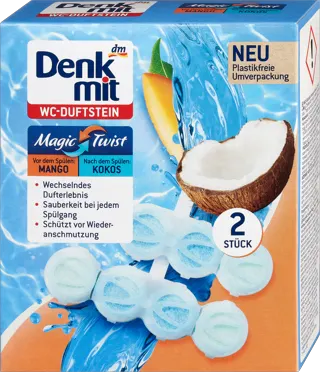 Denkmit kamen za WC mango i kokos 2x48g