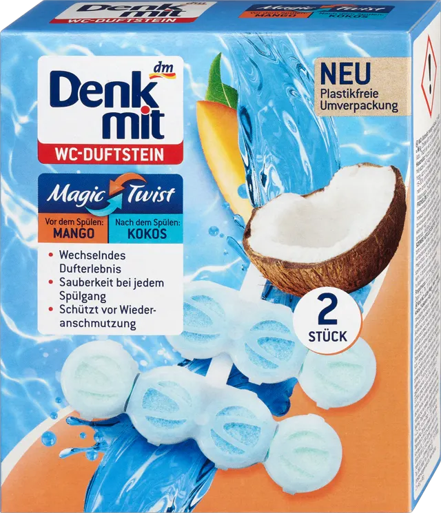 Denkmit kamen za WC mango i kokos 2x48g Denkmit