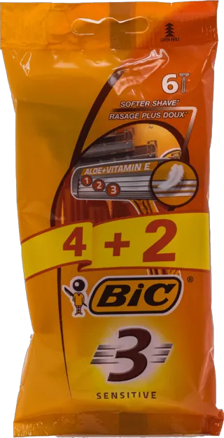 Brijac muski BIC3 Sensitive kesica 4+2