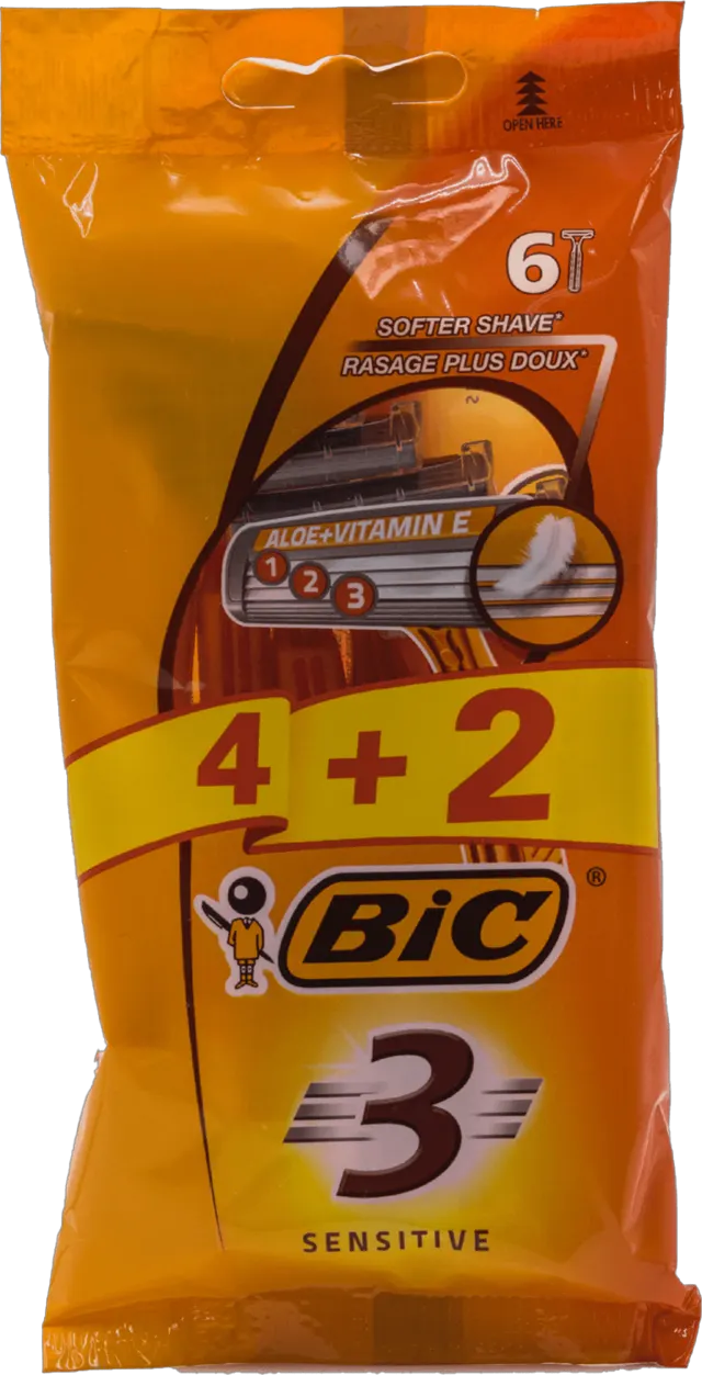 Brijac muski BIC3 Sensitive kesica 4+2 4 kom BIC