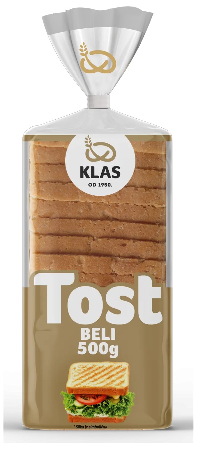 HLEB KLAS TOST CRNI 500G PEKARA AS