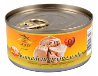 TUNJEVINA U ULJU KOMADICI GOLD PRIMA 170gr