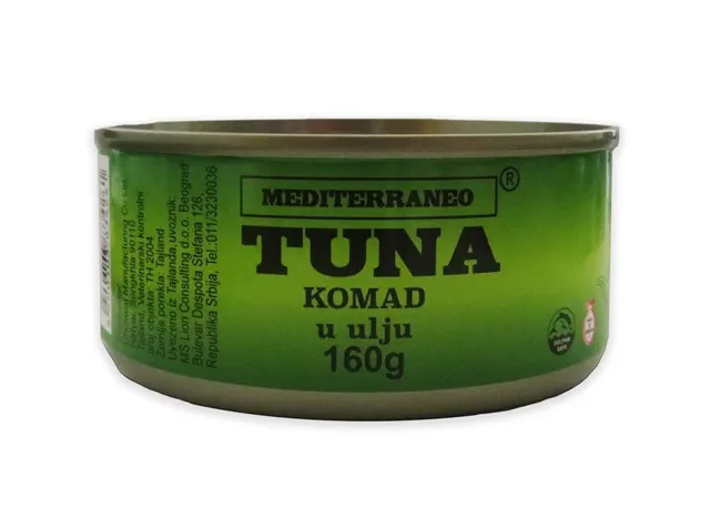 Tunjevina komadi u ulju 0160 Mediteraneo 160 g MALIBU
