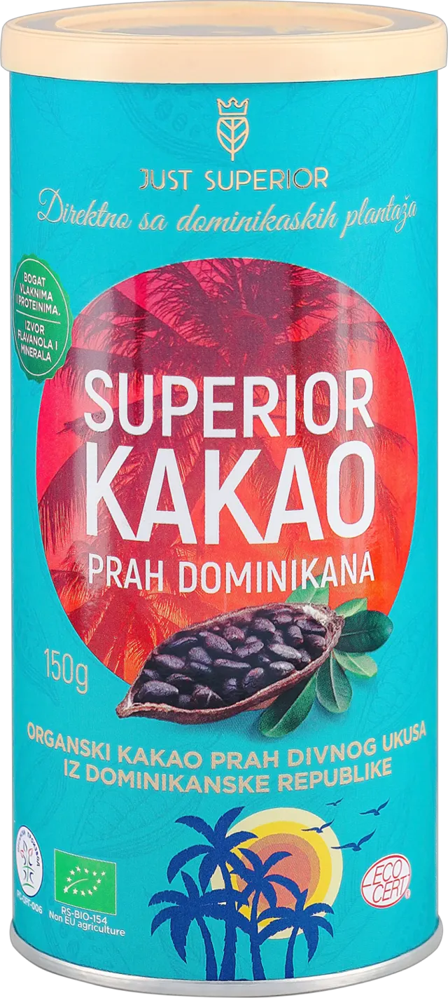 JUST SUPERIOR KAKAO PRAH DOMINIKANA 150g JUST SUPERIOR