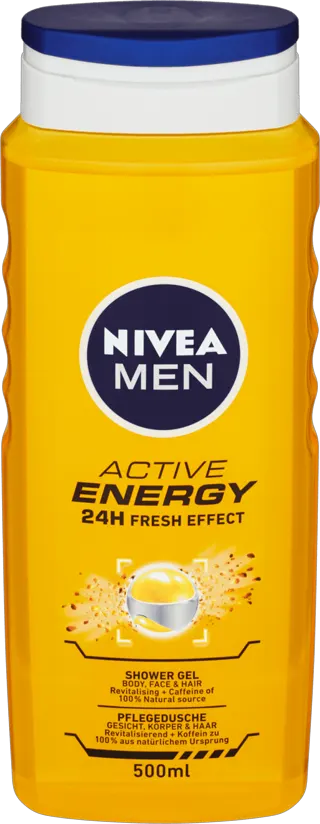 Gel/tus.Nivea Men Active Energy 500ml