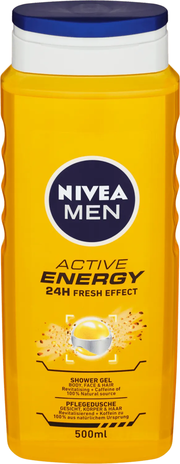 Gel/tus.Nivea Men Active Energy 500ml Nivea