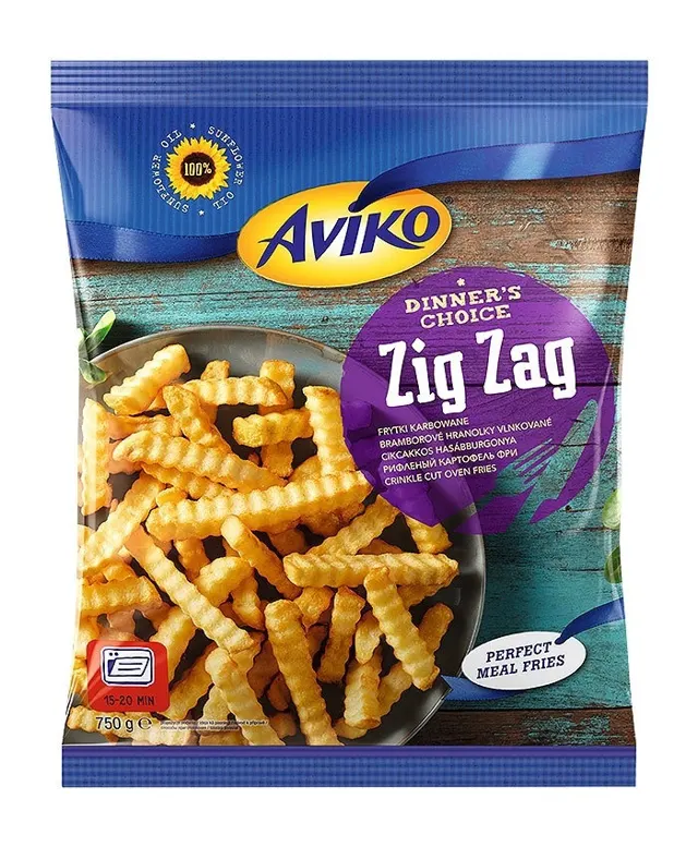 pomfrit aviko rebrasti pomfrit zig zag 750g silbo AVIKO