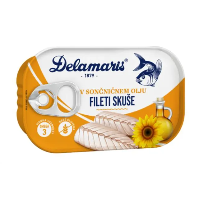 Filet skuse u bilj.ulju Delamaris 125g Delamaris