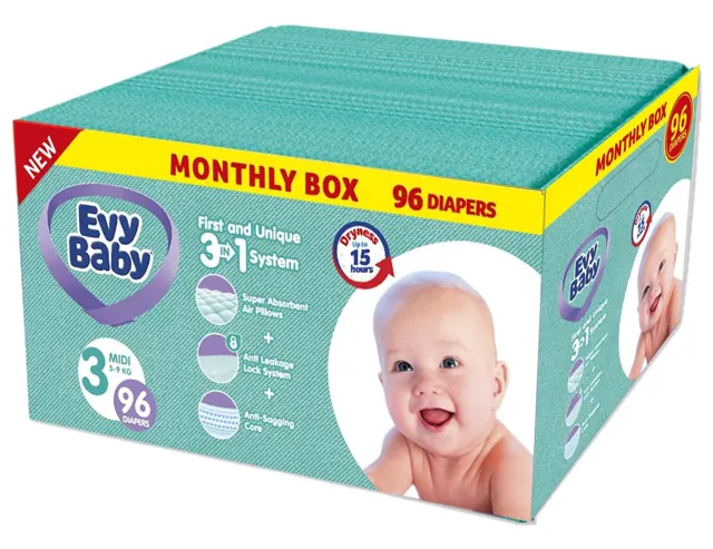 PELENE BOX 3U1 MIDI 3 96/1 EVY BABY 96 kom EVY BABY
