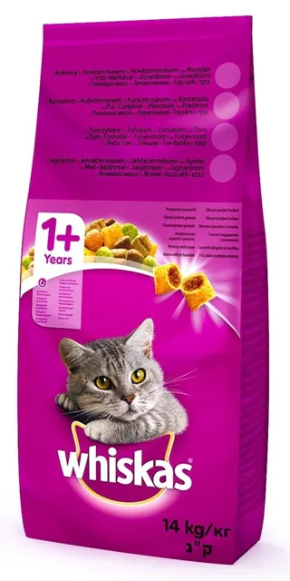 WHISKAS BRIKETI PILETINA 14kg RF
