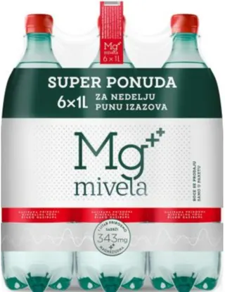 Blago gazirana voda Mg Mivela 6x1l
