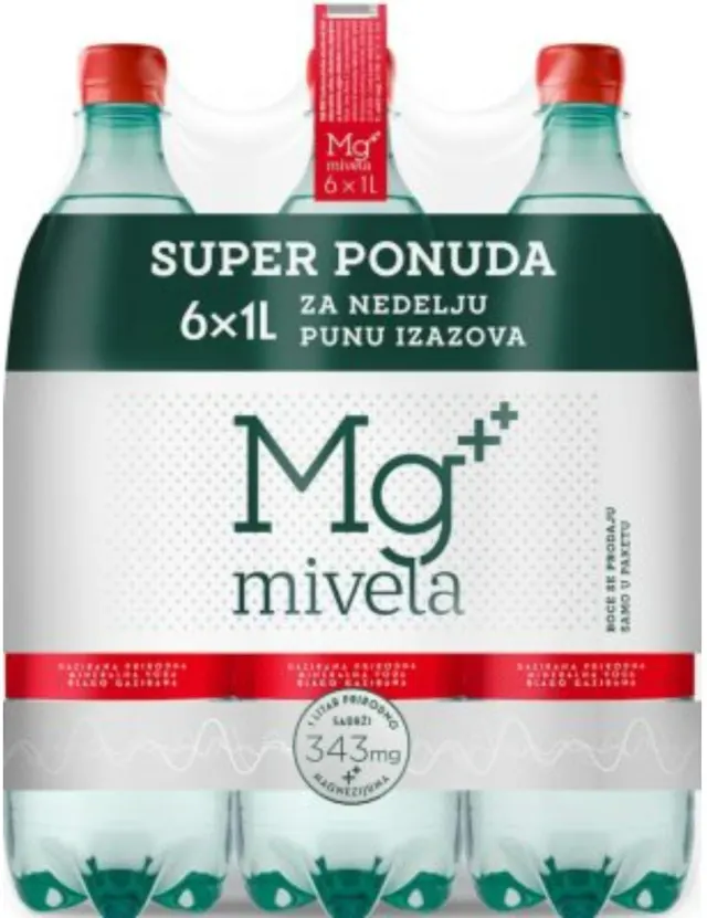 Blago gazirana voda Mg Mivela 6x1l MG MIVELA DOO TRSTENIK