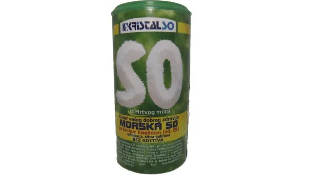 So morska rafinisana,sitna,jodirana dozna 500g Kristal So Kristal So