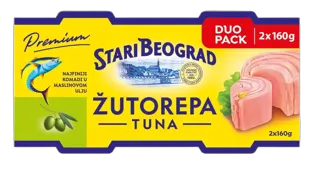 TUNA ZUTOREPA KOMADI U MASLINOVOM ULJU 2X160G