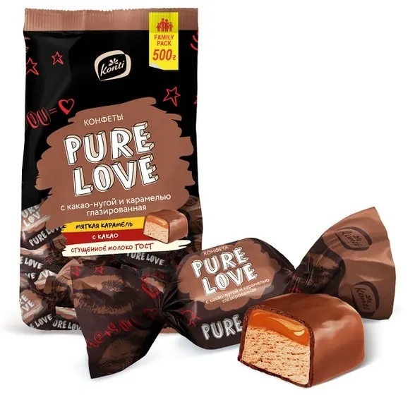 PURE LOVE NUGAT I KARAMELA 500g SELECT