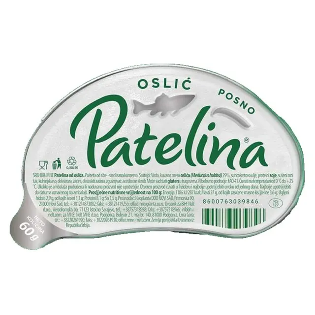 Pasteta oslic Patelina G 60g Patelina