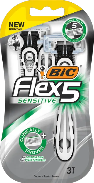 BiC flex5 SENSITIVE brijač 3/1