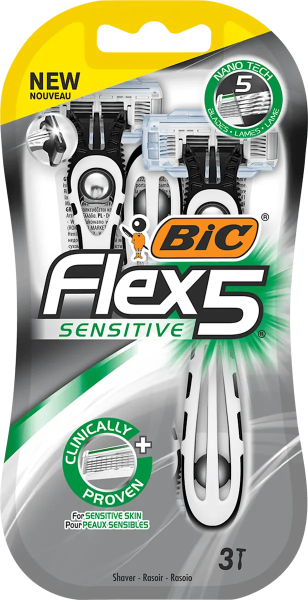 BiC flex5 SENSITIVE brijač 3/1 3 kom BiC