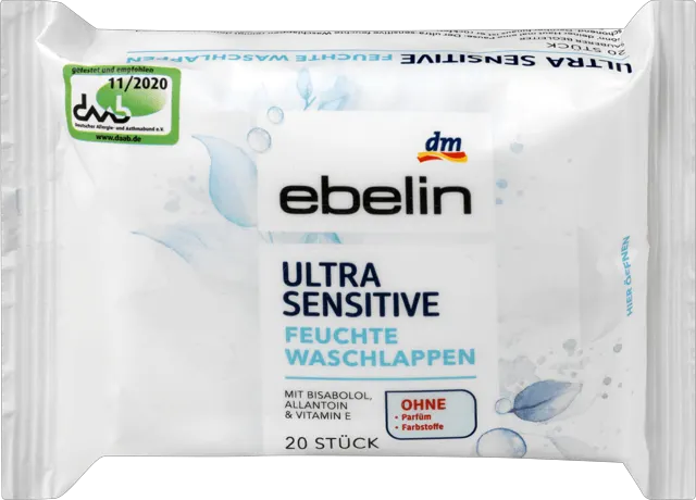 ebelin vlažne krpice ultra sens. 20kom ebelin