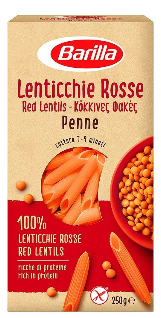 TEST BARILLA PENNE DI LENTICCHIE ROSSE 250G