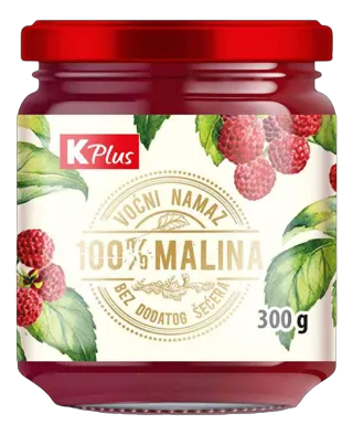 NAMAZ VOĆNI 100% MALINA 300G K PLUS