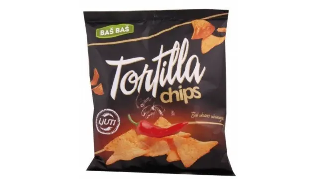 ČIPS TORTILJA LJUTA PAPRIKA BAŠ BAŠ 125G BAS BAS