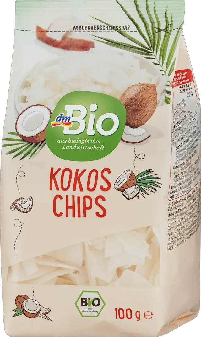 dmBio sušeni kokos u listićima 100g dmBio