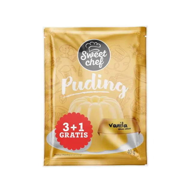 PUDING VANILA 40G 3+1GRA SWEET CHEF SWEET CHEF