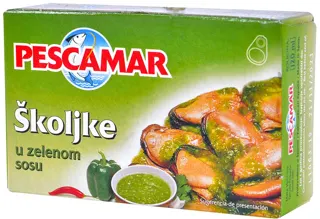ŠKOLJKE U ZELENOM SOSU 111G PESCAMAR