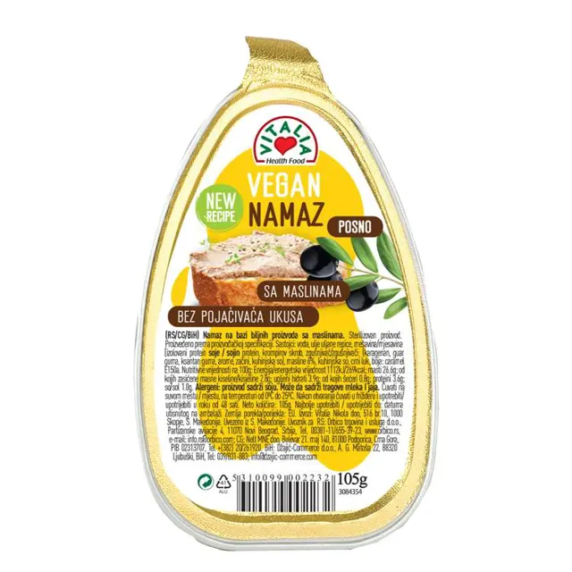Pasteta soja/masline veget.Vitalia 105g Vitalia