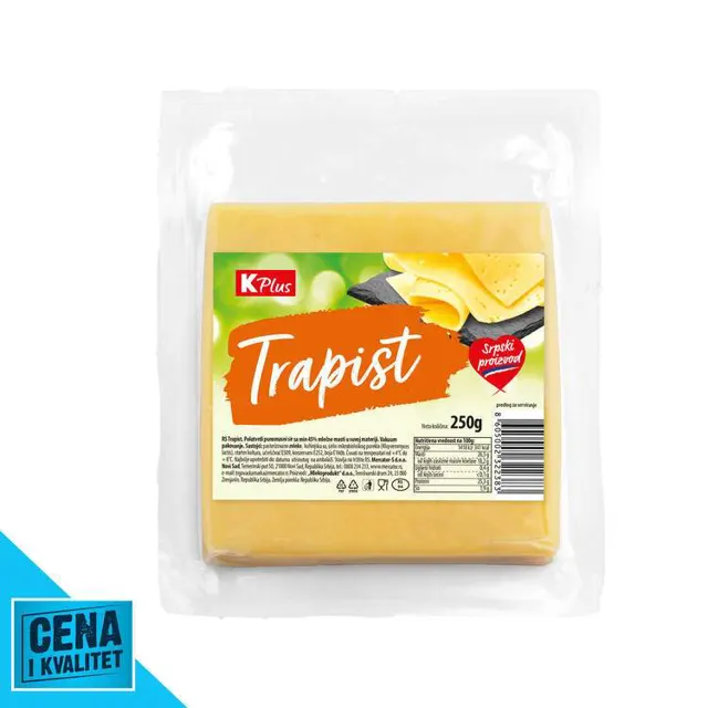 SIR K PLUS TRAPIST PT PM 45% 250G K PLUS
