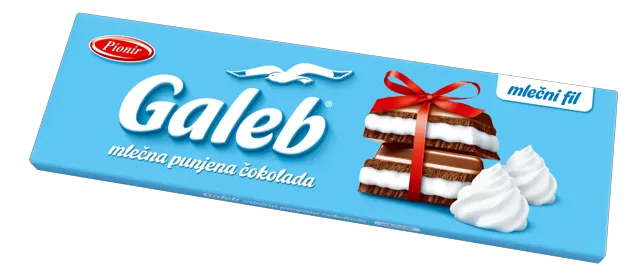 ČOKOLADA MLEČNA PUNJENA GALEB 250GR PIONIR GALEB