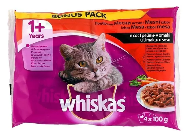 Whiskas hrana za macke tradicional kesa 4x100 g