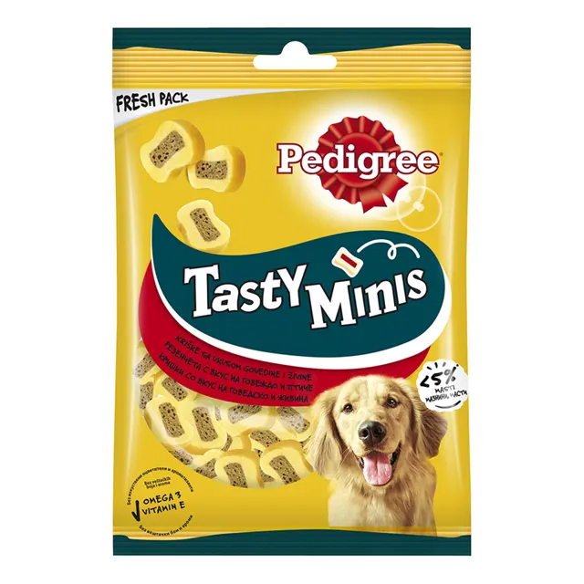 Tasty Bites,Slices goved.Pedigree 155g Pedigree