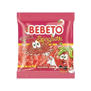 BOMBONE BEBETO SPAGHETTI STRAWBERRY 80gr