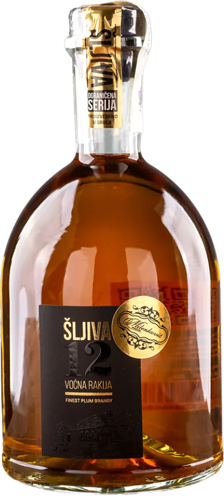 Rakija Sljiva 12god Milenkovic 0,75l Destilerija Milenkovic
