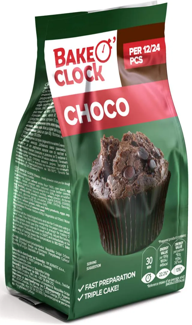 SMEŠA ZA KOLAČE CHOCO BAKE O'CLOCK 430G O’CLOCK