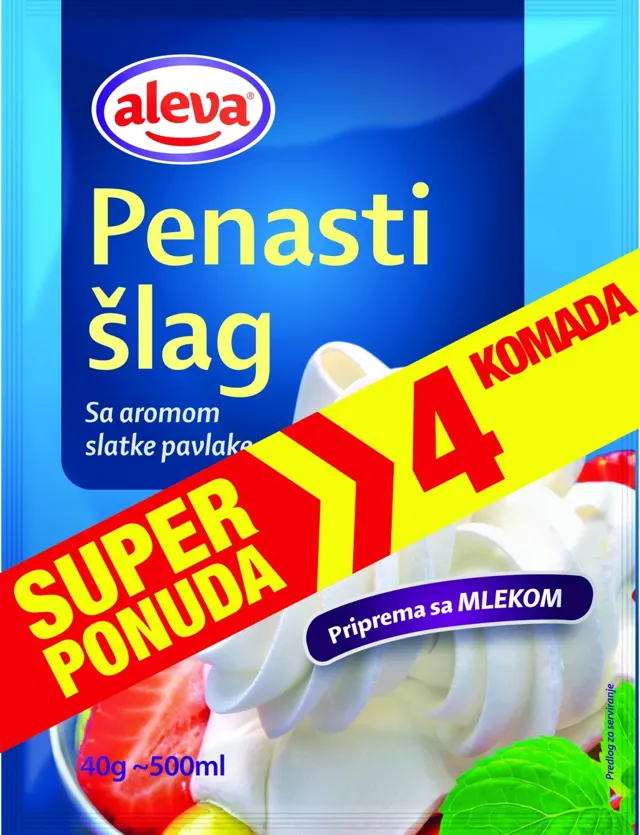 SLAG PENA SA SLAT.PAVLAKOM-MLEKOM 160gr ALEVA ALEVA