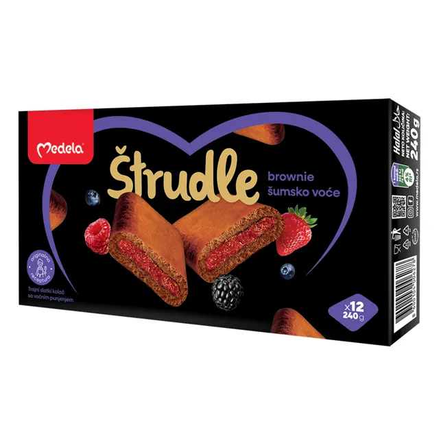 ŠTRUDLA BROWNIE ŠUMSKO VOĆE 240G MEDELA MEDELA
