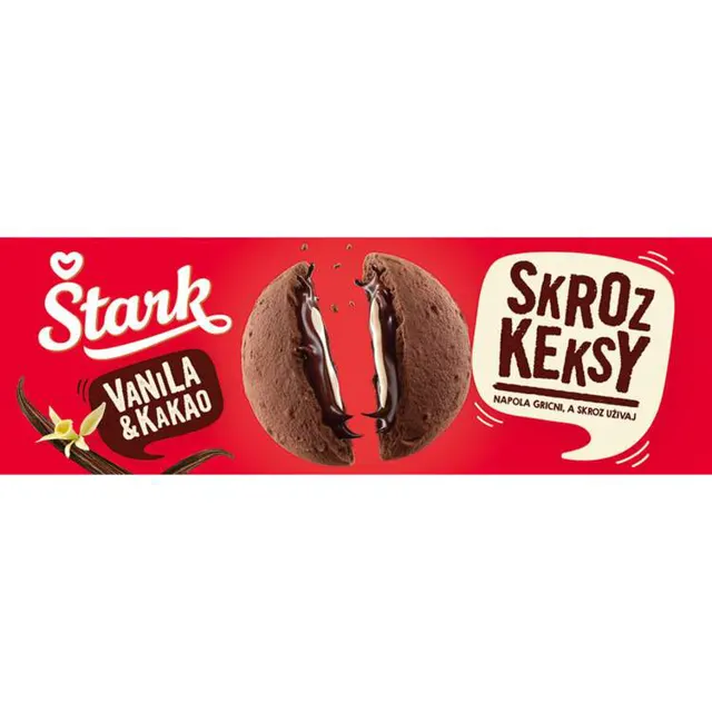 Keks duofil.kakao i vanila Stark 140g Stark