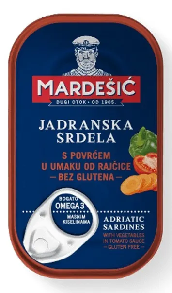 Sardina jadr.parad.sa povr.bez glut.100g
